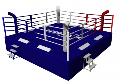 Advertising triangle for boxing ring