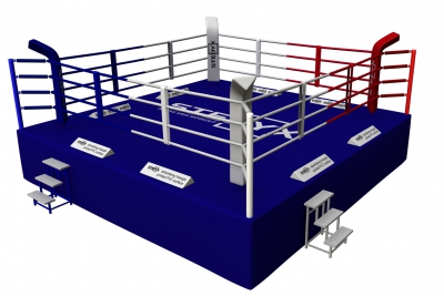 Advertising triangle for boxing ring printed PVC