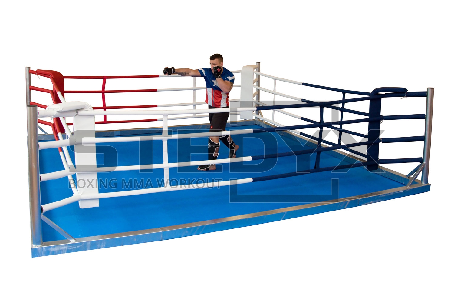 Supaturf - EXIGO-ring-de-boxe-club-entrainement-30cm-hauteur-6x6m